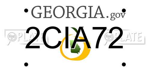 2CIA72 Georgia License Plate