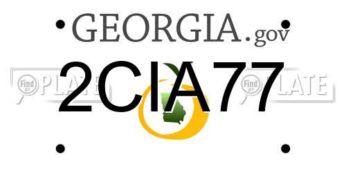 2CIA77 Georgia License Plate