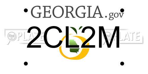 2CL2M Georgia License Plate