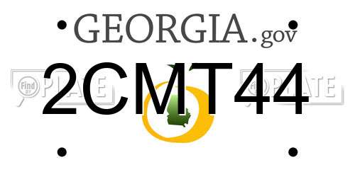 2CMT44 Georgia License Plate
