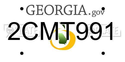 2CMT991 Georgia License Plate