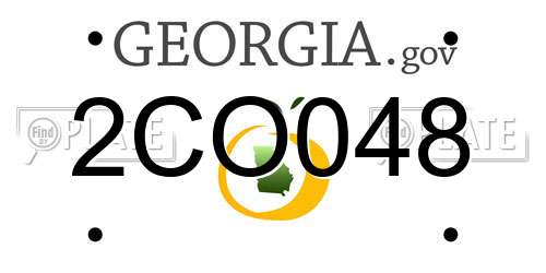 2CO048 Georgia License Plate
