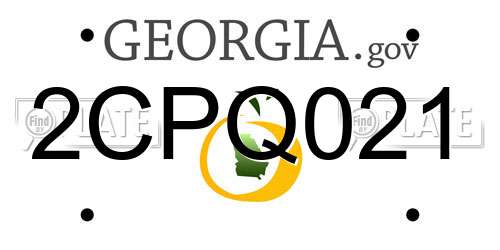 2CPQ021 Georgia License Plate