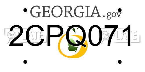 2CPQ071 Georgia License Plate