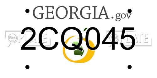 2CQ045 Georgia License Plate