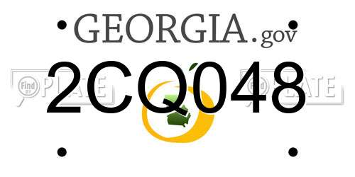 2CQ048 Georgia License Plate