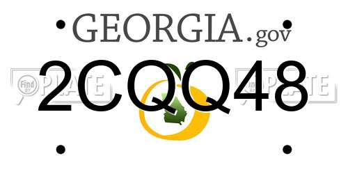 2CQQ48 Georgia License Plate