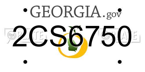 2CS6750 Georgia License Plate
