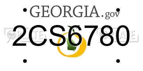 2CS6780 Georgia License Plate