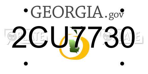 2CU7730 Georgia License Plate