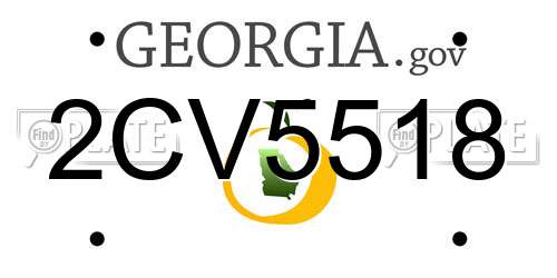 2CV5518 Georgia License Plate