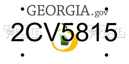 2CV5815 Georgia License Plate