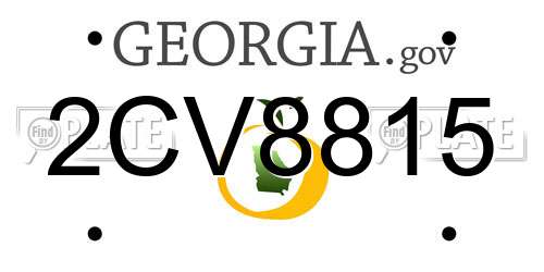 2CV8815 Georgia License Plate