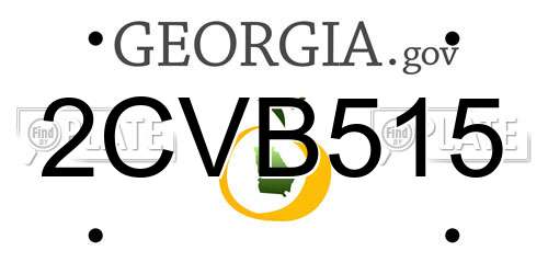 2CVB515 Georgia License Plate
