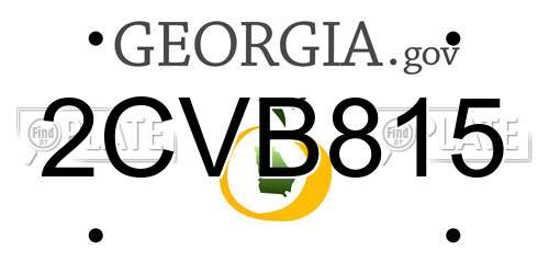 2CVB815 Georgia License Plate
