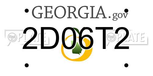 2D06T2 Georgia License Plate