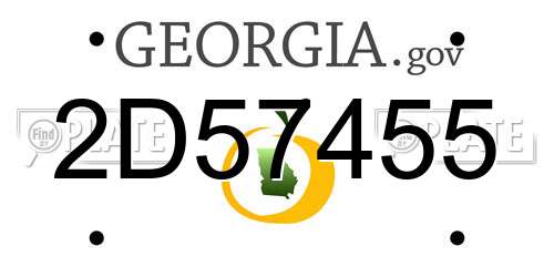 2D57455 Georgia License Plate
