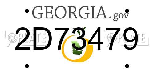 2D73479 Georgia License Plate