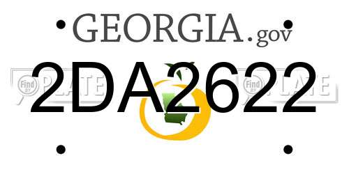 2DA2622 Georgia License Plate