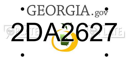 2DA2627 Georgia License Plate