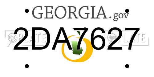 2DA7627 Georgia License Plate