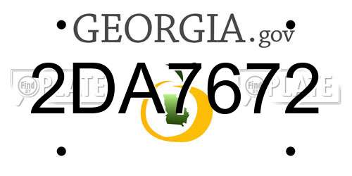 2DA7672 Georgia License Plate