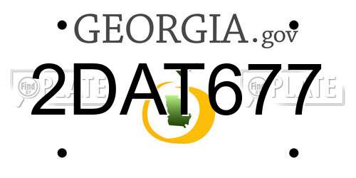 2DAT677 Georgia License Plate