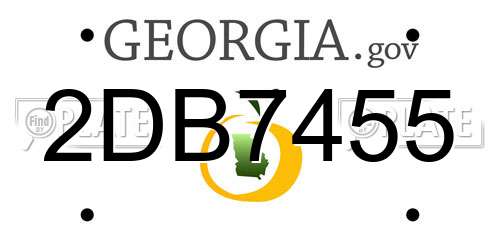 2DB7455 Georgia License Plate