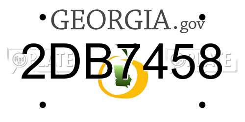 2DB7458 Georgia License Plate
