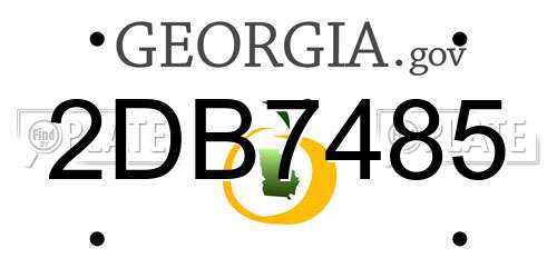 2DB7485 Georgia License Plate