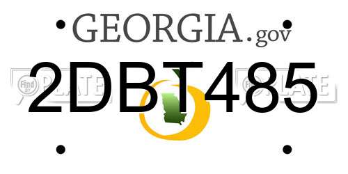 2DBT485 Georgia License Plate