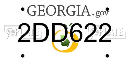2DD622 Georgia License Plate