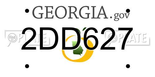 2DD627 Georgia License Plate