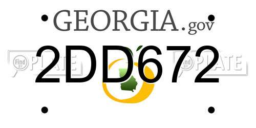 2DD672 Georgia License Plate