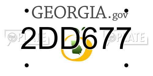 2DD677 Georgia License Plate
