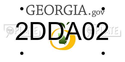 2DDA02 Georgia License Plate