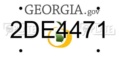 2DE4471 Georgia License Plate