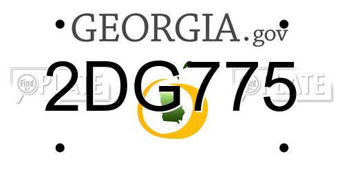 2DG775 Georgia License Plate