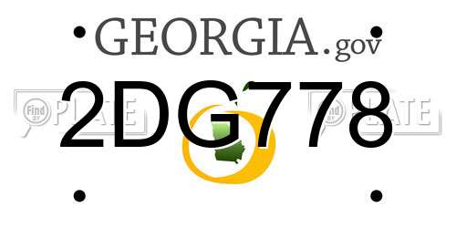2DG778 Georgia License Plate