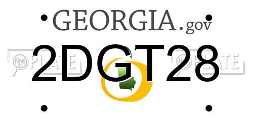 2DGT28 Georgia License Plate