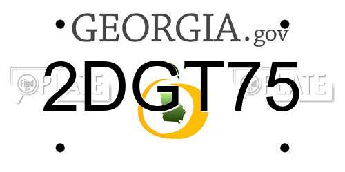 2DGT75 Georgia License Plate