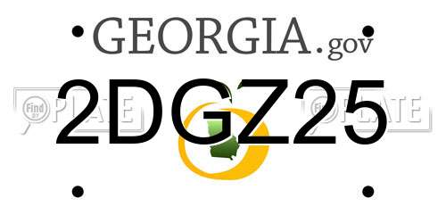 2DGZ25 Georgia License Plate