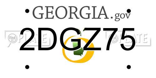 2DGZ75 Georgia License Plate