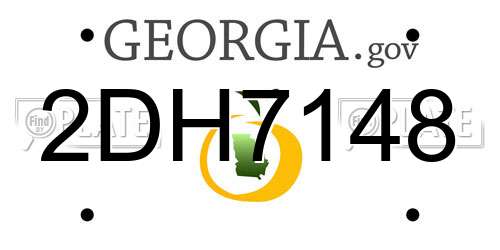 2DH7148 Georgia License Plate