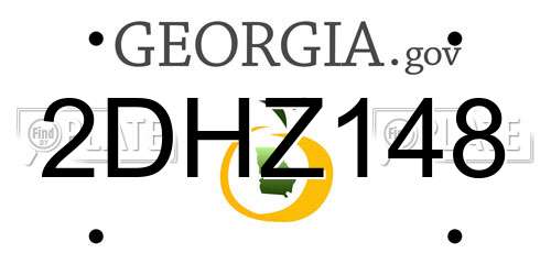 2DHZ148 Georgia License Plate