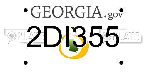 2DI355 Georgia License Plate