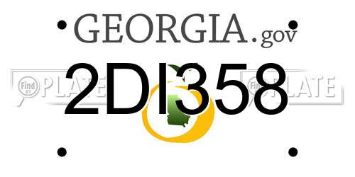 2DI358 Georgia License Plate