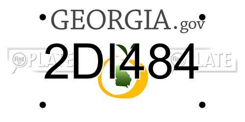 2DI484 Georgia License Plate