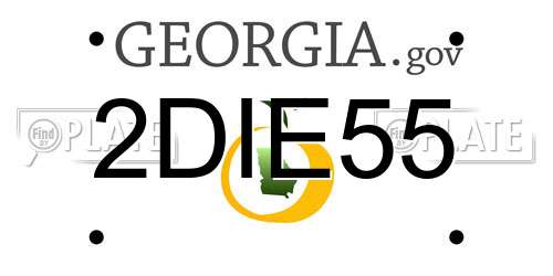 2DIE55 Georgia License Plate