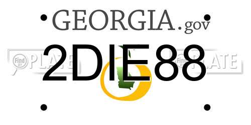 2DIE88 Georgia License Plate
